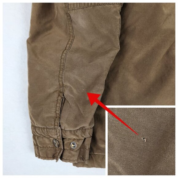 Columbia Mens Mid Weight Flannel and Nylon Lined Coat Size Large Brown - Picture 11 of 15